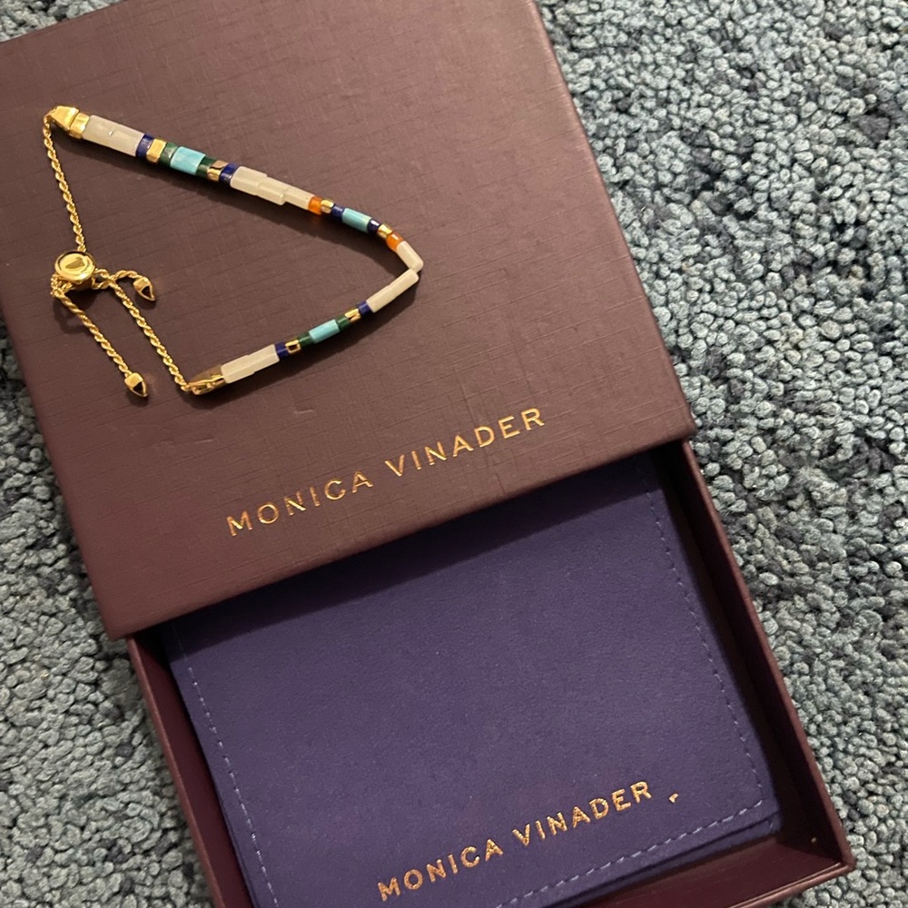 Monica Vinader Gold and Multicolor Beaded Bracelet